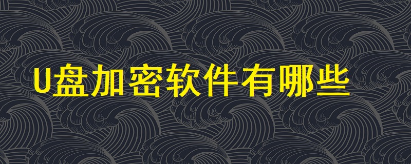 U盤加密軟件有哪些？